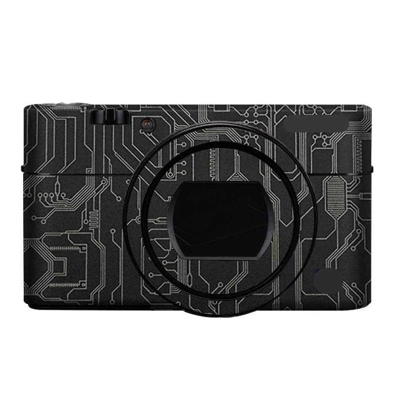 Camera Body Sticker Protective Skin Film Skin Accessories for Sony RX100 V RX100 IV Vinyl Wrap Decals RX100M4 RX100M5 RX100M5A(Circuit Titanium)