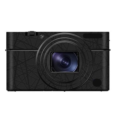 Camera Body Sticker Protective Skin Film Skin Accessories for Sony RX100 V RX100 IV Vinyl Wrap Decals RX100M4 RX100M5 RX100M5A(Cross Ultra Black)