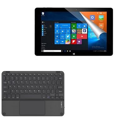 BoxWave Keyboard Compatible with Alldocube iWork10Pro - SlimKeys Bluetooth Keyboard with Trackpad, Portable Slim TouchPad - Jet Black