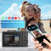 4K/5K Digital Camera  75MP UHD Vlogging Camera for Photography & Video, WiFi, Autofocus, 3" Flip Screen, 18X Zoom  Compact Starter Kit (Black) view 4