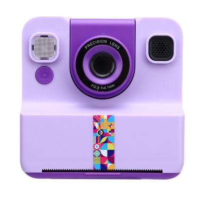 ciciglow Instant Print Camera, 1080P 24MP HD Video Thermal Printing Cameras for Students, 2.4 Inch Screen and Portable, Support Up to 32G Memory Card (Purple)