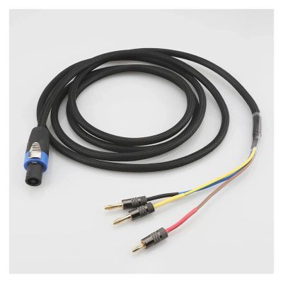AISEER HiFi Subwoofer Cable 3 Wire Sub Speaker Cable Speakon to Banana End for REL/MJ Acoustics(3 Meters)
