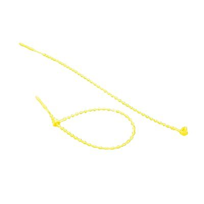 5" Self-Locking Beaded Nylon Fastener with 15 lb. Tensile Strength- Carton of 5,000 (Yellow)