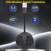 Yunir Bluetooth 5.4 Transmitter Receiver,2 in 1 Bluetooth Wireless Audio Transmitter for Headphones or Devices,USB Adapter for TV, Airplane,Car,PC,Gym Equipment, Speakers view 2