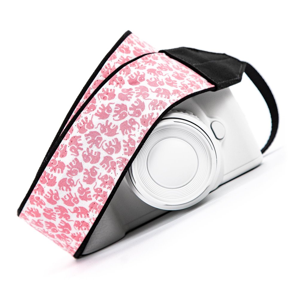 Pink Elephant Camera Strap, for DSLR, SLR or Mirrorless Cameras
