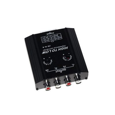 TBHLSS 12V 4 Channel Audio Impedance Converter High to Low RCA Line Car Stereo Radio Speaker Frequency Filter