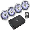 KICKER Speakers and Amp Package of 3 Items: 4-Channel Marine Amplifier with DS18 6-" LED Speakers (2 Pairs) 48KXMA500.4+NXL-6M/WH(2) view 1