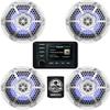 KICKER Receiver and Speakers Package of 3 Items: in-Dash Digital Media Marine Receiver with DS18 6-" LED Speakers (2 Pairs) view 1