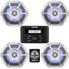 KICKER Receiver and Speakers Package of 3 Items: Gauge-Style Digital Media Marine Receiver with DS18 6-" LED Speakers (2 Pairs) 46KMC3+NXL-6M/WH(2) view 1