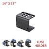 14 x 17 abs amp-Rack + Dual Fuse Holder and distributors Base car Audio Speaker Box Accessories sub Box Components subwoofer Enclosure add ons car Audio amp Rack amprack view 4