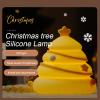 Avolend LED Christmas Tree Night Light, 3 Level Dimmable Nursery Decor, Cute Lamp Silicone Squishy Light, Rechargeable Bedside Touch Lamp for Breastfeeding Toddler Baby Kids Decor view 4