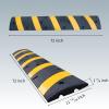 OranclUS 1 Pack 72 Inch Heavy Duty Rubber Speed Bump Ramp  Cable Protector, Driveway Garage Road Parking Lot Safety Control, Durable Anti-Slip Traffic Hump view 2