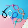 10 Pcs Silicone Zip Ties Food Bag Clip, Cable Straps,8 Inch Reusable Rubber Twist Straps, All-purpose Ties, Silicone Cord, Household Snake Holder for Seal Plastic Bags Wires and Cables view 4