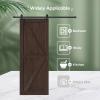 FREDBECK 36in x 96in Brown Barn Door with 6.6ft (79inch) Barn Door Hardware Track Kit and Handle Included, Double Surfaces,Simple Assembly is Required,K-Frame,Coffee view 4