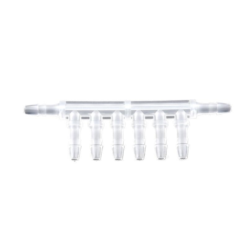LNNDML 5PC Inkjet Printers Spare Parts Ink Tube Connector 4 6 8 Way Hose Ink forPipi Connector forDTF Printer White Ink Circulation Connector Printer Accessories(6 Ways for 4x3mm)