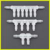 LNNDML 5PC Inkjet Printers Spare Parts Ink Tube Connector 4 6 8 Way Hose Ink forPipi Connector forDTF Printer White Ink Circulation Connector Printer Accessories(6 Ways for 4x3mm) view 3