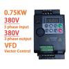 1pcs 220V 380V Vector Variable Frequency Drive Converter Variator Inverter 0.75/1.5/2.2/4/5.5KW Motor Speed Controller(0.75KW 380V In-380V) view 2
