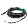 HangTon M12 12 Pin Connector to Flying Leads Cable for Industrial Automation Cognex in Sight 9000 2000 300 Omron V430 F430 Baumer Actuator Sensor Encoder, 50M view 1