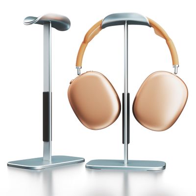 NQQNQQ1PACK Sleep Mode Headphone Aluminum Stand for Desk, Compatible with AirPods Max, Gaming Headphone Accessories, Over-Ear Headset Holder. Y2-Y (Sliver)