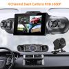 360 Dash Cam Front and Rear View 4 Channel Dash Camera FHD 1080Px4 for Car, Inside/Back 170+2x140+170 Wide Angle, 8 IR Lamps Night Vision,WiFi,GPS, APP,G-Sensor with 64GB Card,24/7 Parking Mode view 2