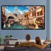 120 Inch 16:9 HD Projector Screen, Foldable Portable Anti-Crease Outdoor Projections Movies Screen, Washable Canvas Cinema Screen view 2
