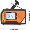 Emergency Weather Radio,Portable Solar Hand Crank AM/FM/NOAA Radio with LCD Screen SOS Alarm Corkscrew, for Outdoor Emergency view 2