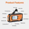 Emergency Weather Radio,Portable Solar Hand Crank AM/FM/NOAA Radio with LCD Screen SOS Alarm Corkscrew, for Outdoor Emergency view 4