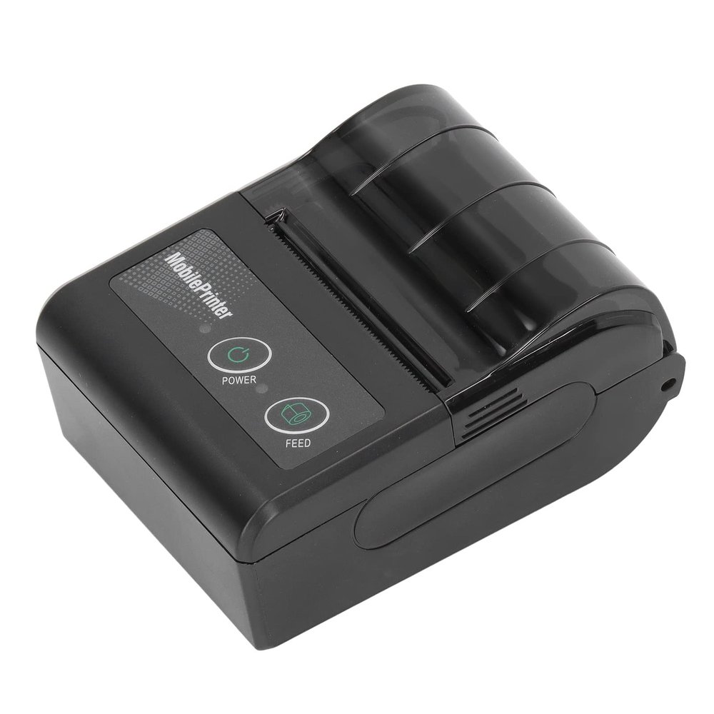 FAUOSWUK Receipt Printer, Mini BT Thermal Printer with 58mm Print Paper Roll, Smartphone Control, Portable Personal Bill Printer for Restaurant Sales Retail