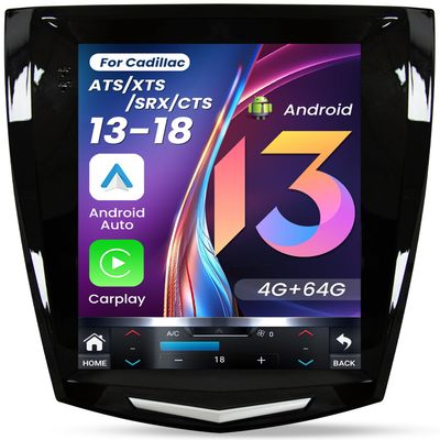 [8Core4+64G] Car Radio for Cadillac ATS XTS SRX CTS 2013-2018: 9.7" HD Touchscreen Stereo Replacement with Wireless Carplay Android Auto 5GWiFi Bluetooth GPS FM/AM/RDS SWC Backup Camera