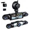 360 Full View Dash Cam Front and Rear Inside, 4 Channel Dashcam 1080P Full HD Dash Camera for Cars with Infrared Lamps Night Vision G-Sensor, Parking Mode, 64GB SD Card Car Accessories view 1