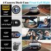 360 Full View Dash Cam Front and Rear Inside, 4 Channel Dashcam 1080P Full HD Dash Camera for Cars with Infrared Lamps Night Vision G-Sensor, Parking Mode, 64GB SD Card Car Accessories view 2