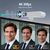 4K USB Video Conference System, 120Wide Angle Camera, 6x Noise-reducing Mics, 2x 10W Hi-fi Speaker for Small & Medium Conference Rooms, Auto Framing & Tracking for PC Meetings, Microsoft Teams & Zoom view 4