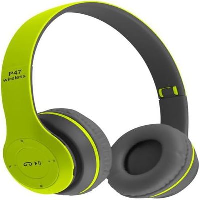 Upgraded Hybrid Noise Cancelling Headphones Over Ear with Transparent Modes Wireless Bluetooth with Mic Deep Bass Soft-Earpads Hi-Fi Audio Comfortable Fit Long Playtime for Home Office Travel Green