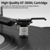 Bluetooth Turntable HiFi System with 36 Watt Bookshelf Speakers, Patend Designed Vinyl Record Player with Magnetic Cartridge, Bluetooth Playback and Auto Off view 3