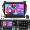 Surakey Car Stereo Radio for Hyundai IX45 Santa Fe 2013 2014 2015 2016 2017 2018 for CarPlay Wireless Android Auto Bluetooth WiFi FM/RDS SWC 9in Android 13 GPS Navigation Head Unit (2+32G) view 1