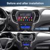Surakey Car Stereo Radio for Hyundai IX45 Santa Fe 2013 2014 2015 2016 2017 2018 for CarPlay Wireless Android Auto Bluetooth WiFi FM/RDS SWC 9in Android 13 GPS Navigation Head Unit (2+32G) view 3