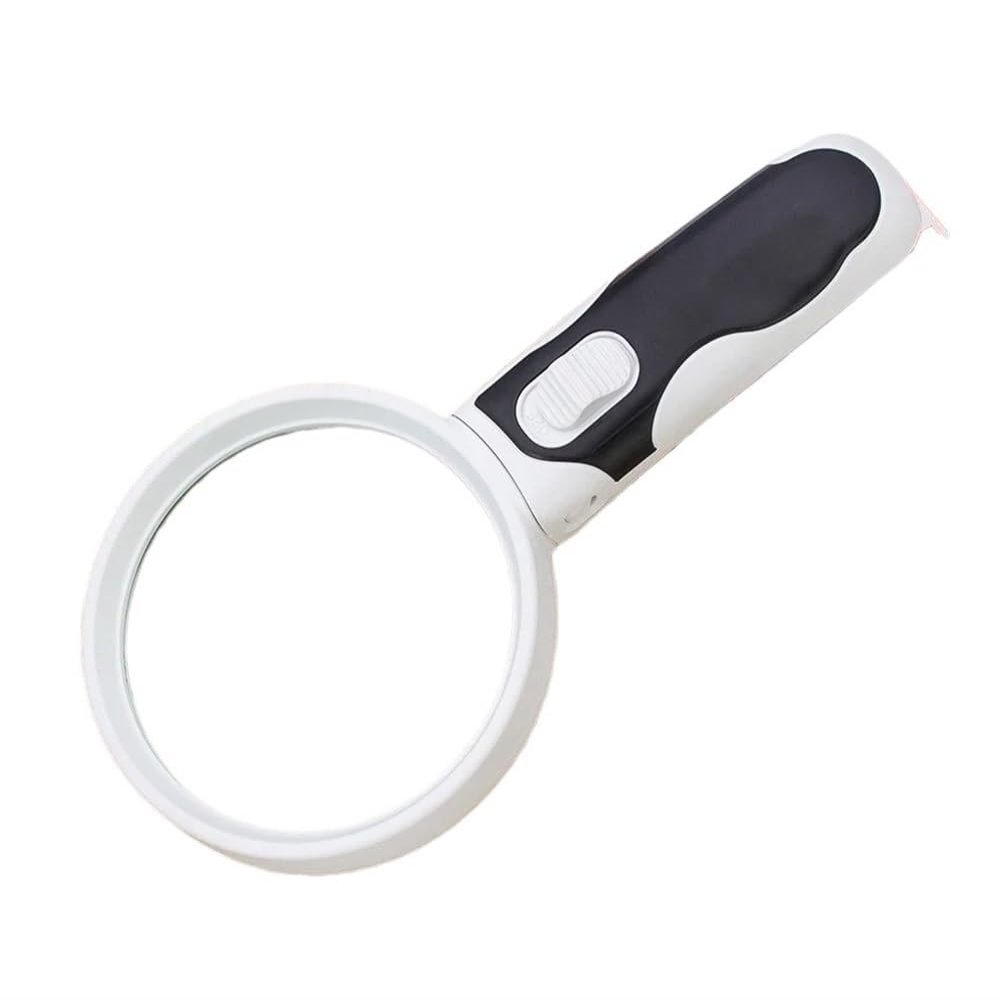 LJSM Lab Microscope Slides Replaceable 2.5X 5X 16X Illuminated Magnifier ABS Magnifying Glass with LED Lights Portable Reading Jewelry Loupe Handheld Loupe Microscope Parts