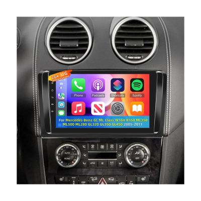 Surakey Android 13 Car Stereo Radio for Mercedes-Benz ML GL 2005 2006 2007 2008 2009 2010 2011 for CarPlay Wireless Android Auto GPS Navi Head Unit 2+32G Bluetooth WiFi FM/RDS SWC 9 in Touch Screen