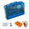 Portable Stereo Cassette Player, Retro Tape Machine, Multi-Function Radio Recorder, Equipped with Headphones(Blue Clear) view 1
