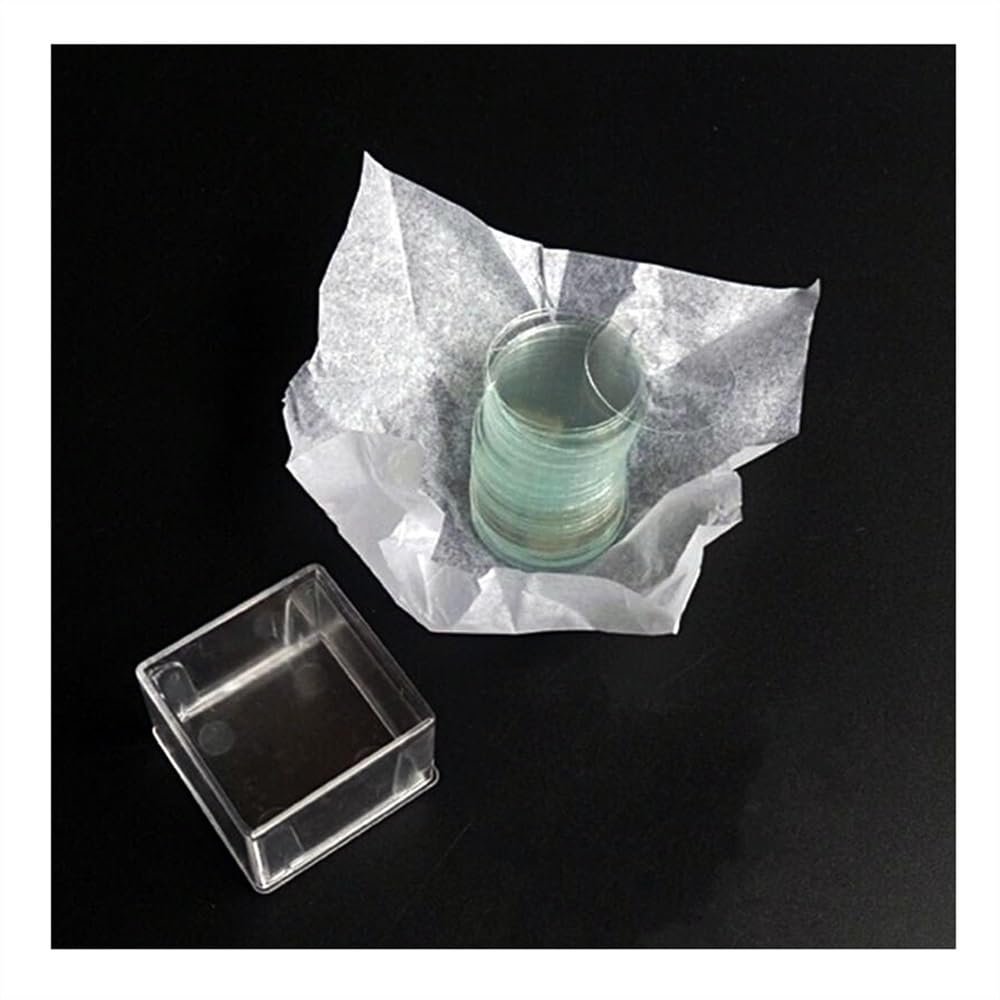 LJSM Lab Microscope Slides Microscope Slides Kit-12mm ~ 20mm Round Microscope Glass Slide Cover Slips Microscope Accessories Slides Covers, 300pcs Microscope Parts(19mm)