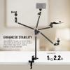 NEEWER 30" Articulating Magic Arm with Super Clamp/Action Cam Mount/Phone Holder, Overhead Camera Desk Mount Mic Boom Stand, Compatible with GoPro iPhone DSLR Webcam Microphone Video Recording, UA056 view 2