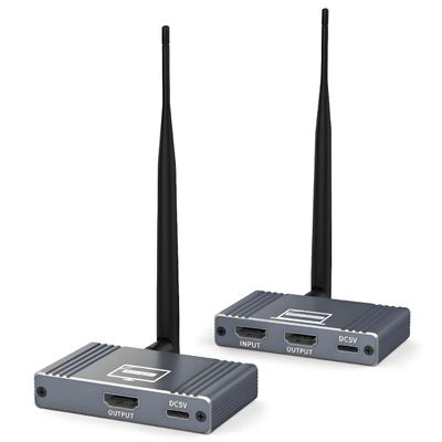 Wireless HDMI Transmitter and Receiver Kit, 5.8GHz Signal, 590Ft Range, 1080P 60Hz Resolution, Loop Out Support for Laptops, PCs, DVD Players, Cameras
