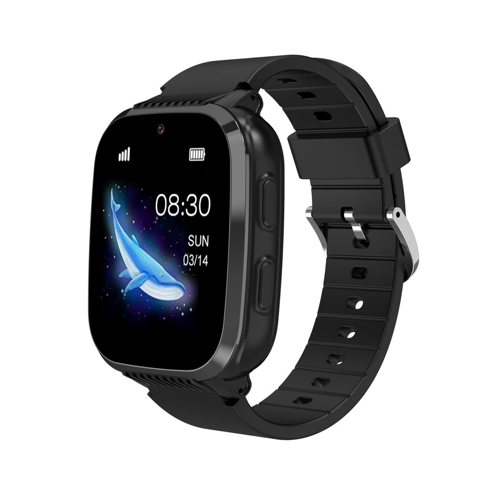 4G Kids Smart Watch Boys with GPS Tracker, Kids Cell Phone Watch with Video and Voice Calling Texting Camera One Key SOS School Mode Alarm Pedometer Waterproof Birthday Gifts for Age 4-12(Black)