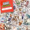 100 PCS Goat Stickers Pack  Waterproof Vinyl Decals for Water Bottles, Laptops, Phones, Notebook, Cars  Cool Vibrant Graphics for Goat Enthusiast view 1