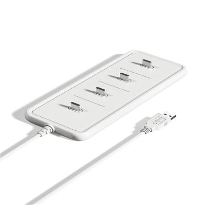 EZVALO Motion-Activated Light Charging Dock, 4-Port USB-C for EZL2417A, Round Lights (Not Include Power Adapter)