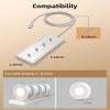 EZVALO Motion-Activated Light Charging Dock, 4-Port USB-C for EZL2417A, Round Lights (Not Include Power Adapter) view 4