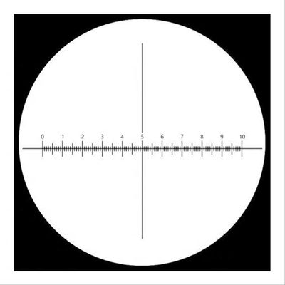 LJSM Lab Microscope Slides 935 0.1mm Stage Micrometer Cross Circle Reticle Inside and Outside Objective Lense Micrometer Cross Ruler for Microscope Microscope Parts(19mm)