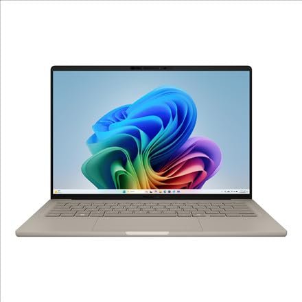 ASUS 2025 Zenbook 14 WUXGA Laptop 8-Core Qualcomm Snapdragon X Plus X1P-42-100 Processor Adreno Graphics 16GB LPDDR5 512GB SSD Thunderbolt 4 WiFi AX BT Webcam HDMI2.1 Backlit KB Windows 11 Pro