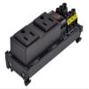 DIN Rail Mount AC 120V NEMA 5-15R Receptacle Outlet Power Strip Module, with Rocker Switch Thermal Circuit Breaker Overload Protector (2 Outlets) view 2