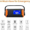 Emergency Hand Crank Radio,4000mAh Portable FM AM NOAA Weather Solar Radios, LED Flashlight,SOS Alarm(Red) view 3